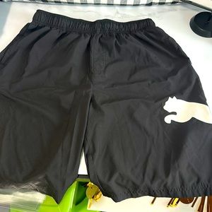 Men’s Black with White Puma Athletic Shorts! Size XL. Great condition